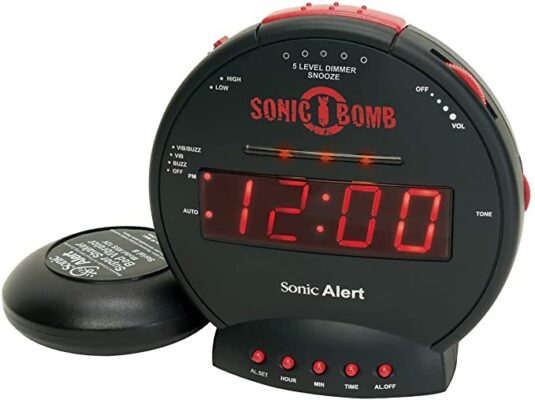 Sonic Bomb Sbb500Ss Loud Plus Vibrating Alarm Clock
