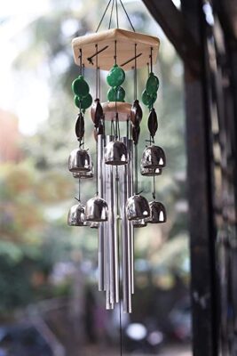 Paradigm Pictures Wind Chimes for Home Decoration & Positive Energy fengshui Items (Silver windchimes, 12 Bell & 6 Pipes)