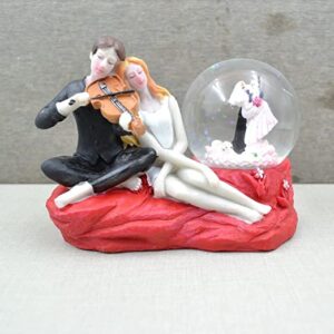 CraftVatika Love Couple Showpiece with Lighting, Love Couple Statue Gift for Wife Husband Girlfriend Boyfriend, Miniature Showpiece for Anniversary Wedding Valentine Day (Red)