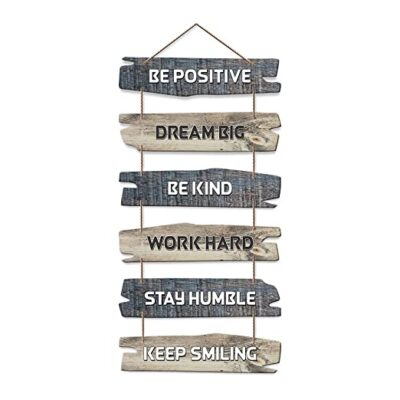 Artvibes Decorative Wall Hanging Wooden Art Decoration item for Living Room | Bedroom | Home Decor | Gifts | Quotes Decor Item | Wall Art For Hall | Mdf Wall Decoration,Set of 6(WH_3231NN)