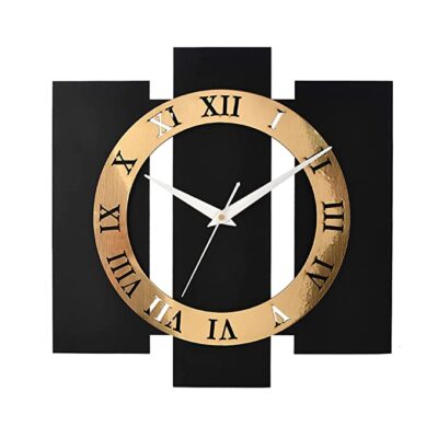 NEELEWALA Wooden Wall Clock for Home Stylish Latest 15 Inch Big Size Silent Decorative Designer Wall Clock for Home/ Living Room/ Bedroom/ Office/ Hall/ Dining Room (15*15 inch)