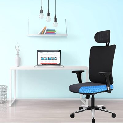 The Sleep Company SmartGRID Onyx Orthopedic Chair for Home & Office |Adjustable Lumbar Support for Ergonomic Sitting Posture|Made in India|Multiple Adjustments Mechanism(Classic Black & Grey)