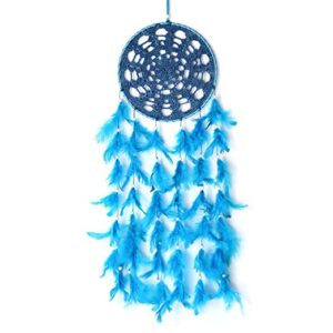 RPH Handicrafts Dream Catcher | Best for Bedroom Wall, Room Hanging, Wall Decor, Gift and Decoration Size 20 x 65 cm (Blue)