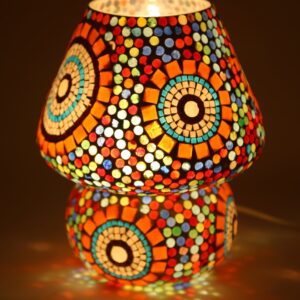 Glass Table Lamp, Multicolor