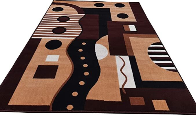 Sifa Carpet Super Softness Floral Design Carpet ( Coffee Color 5x7 Feet)