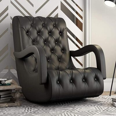 Durian Leatherette Bid Chair (Black)