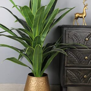 Elemntl Artificial Large Floor Plant with Plastic Pot for Home Decor (Height: 4 feet) | Decoration Items for Living Room | Decorative Table Top Indoor Plants Bonsai for Office (Dragon Plant 4 feet)