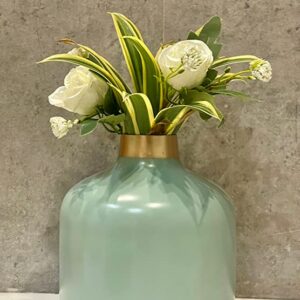Urban Born Metal Flower vase for Home Decor and Living Room Vintage Decor Antique Decor for Home décor (18x18x18 cm)