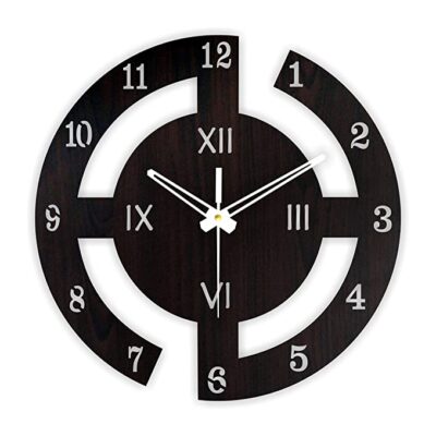 SANDROSE Analog Designer Wooden Wall Clock for Living Room/Home Décor/Bed Room/ Home/Office/Kids Room/Guest Room-Without Glass (710) (Style - 710)