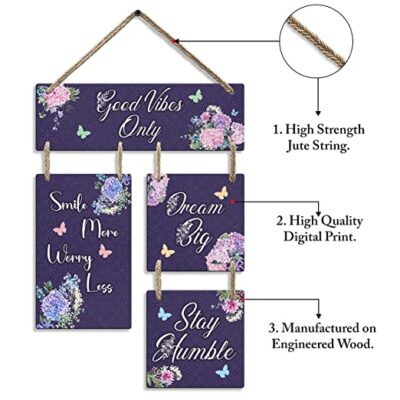 Sehaz Artworks Home Decor Items for Living Room | Wooden Wall Hangings for Home Decoration | Decorative Items for Home | Home Decoration Items stylish | Room Decor Wall Decor Items for Bedroom - 4-0039