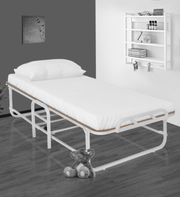 Freddie Roll-Away Single Bed in Grey Finish