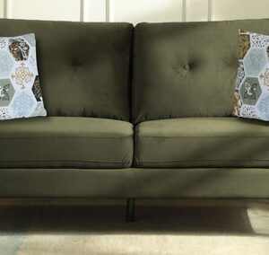 Merida 3 Seater Velvet Sofa In Dark Olive Colour