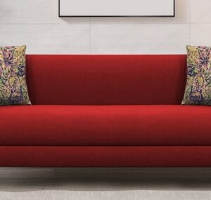 Niki 3 Seater Sofa In Blood Maroon Colour