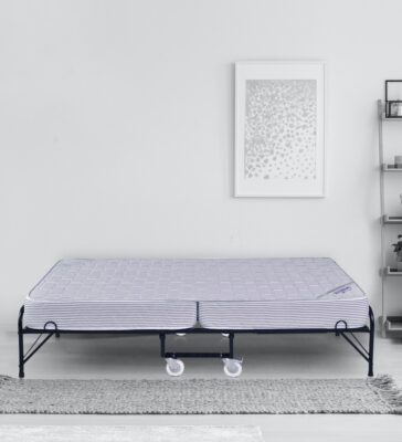 Roll-Away Folding Space Saving Bed with Free 6 Inch Foam Mattress